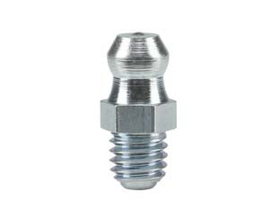 Testina per ingrassatore conico h1-dritto-180° - M 8X1 - testina in acciaio con superfice temperata e zincata blu, esagonale