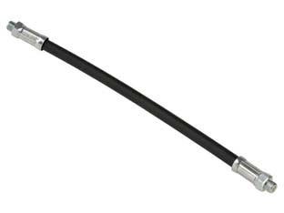 Attacco flessibile per ingrassatore a leva - mm.8x500 - pressione di scopio 900bar, DIN 1283, rivestimento esterno in poliammide 12, morbido (ø esterno mm.8) poliuretano con stabili...