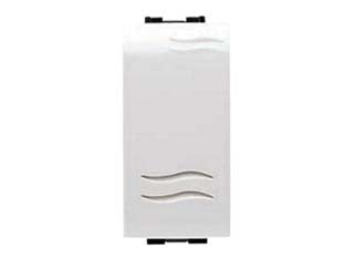 Interruttore invertitore unipolare aqua - invertitore 10AX 250V (7603.7) - 1 modulo singolo, colore bianco, monta su tutte le placche serie QuBe, Club, Classic, Domus, Millennium e similari, compatibi...