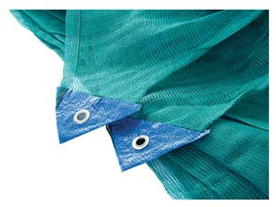 Rete raccolta olive leggera antispina in teli - mt.10x10 con taglio a metà - occhielli sui quattro lati con rinforzo, circa 32 gr/mq