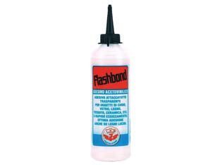 Colla acetovinilica super traparente flashbond - ml.250 - adesivo acetovinilico a solvente universale super trasparente a presa rapida, idoneo per l'incollaggio di varia natura di mat...