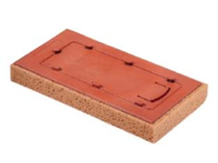Ricambio frattone spugna avana con attacco rapido art.336ric - cm.17X34X4h. - ricambio spugna avana con attacco rapido 'Easy-Lock' per art.336, adatto alla pulizia di fughe e di superfici piastrellate e ...