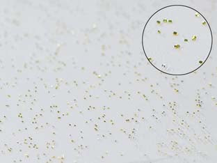 Tovagliato pvc glitterato oro - cm.140h, rotolo da mt.30 - in pvc semitrasparente