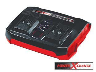 Caricabatteria doppio 18v 4ah - potenza 220/240 V / 50-60 Hz, 18V, tempo di ricarica: 30 min (1.5 Ah) 75 min (4.0 Ah), corrente di uscita 3.000mA, indicato...