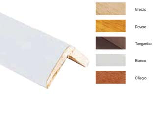 Paraspigolo liscio in legno di ayous - mm.28x28x3000, bianco - Nessuna Descrizione per questo prodotto
