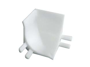 Raccordo interno per profilo raccordo igienico laterali morbidi bianco - bianco - in PVC, per ns codice 453004