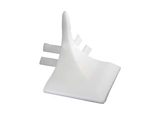 Raccordo esterno per profilo raccordo igienico laterali morbidi bianco - in PVC, per ns codice 453004