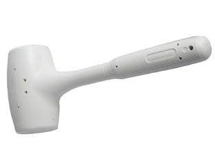 Mazzuola in gomma per piastrellista - gr.1000 - ø mm.74x304x123 - copertura in gomma bianca e anima in ferro