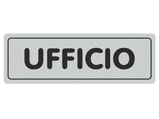 Targhetta adesiva ufficio - cm.15X5h. - in PVC