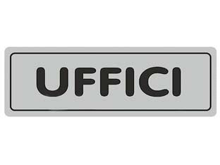 Targhetta adesiva uffici - cm.15X5h. - in PVC