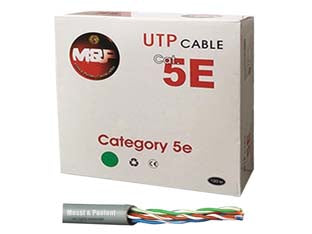 Cavo trasmissione dati rete lan utp cat.5/e grigio - ø mm.5,4 - cavo EHERNET/LAN trasmissione dati UTP CAT.5/E, interno CCA con guaina LSZH di colore grigio , conduttore filo base, nom ø 2...