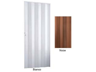 Porta a soffietto con serratura in kit linea extra in pvc - cm.82x210 noce - adatti per la posa FAIDATE, i kit contengono tutti gli elementi per realizzare una porta di dimensioni cm.82x210h compresi gl...