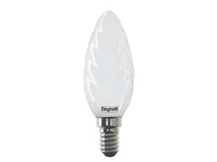 Lampada led tortiglione tuttovetro e14 - 4W- 3000°K calda - 470 lm - mm.35x97h - 220-240V lampada led 360°, durata media 15.000 ore, testata per 15.000 accenzioni, accensione istantanea, con bulbo completam...
