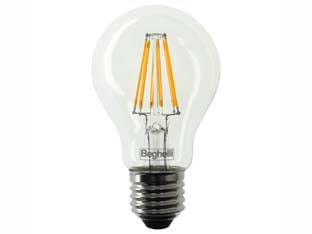Lampada filo led goccia zafiro e27 - 7W- 2700°K calda - 1000 lm - 60x105h - 220-240V lampada filo led 360°, durata media 15.000 ore, testata per 27.500 accensioni, accensione istantenea, corpo completa...