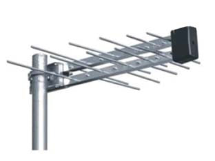 Antenna logaritmica lte 5g 13 elementi - lunghezza cm.38 - antenna logaritmica digitale terrestre LTE 5G a 13 elementi fissi, guadagno dB 08-10, canali 21-48, frequenza MHz 470-694, ba...
