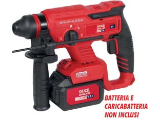 Martello tassellatore sds a batteria 18v only1 - BATTERIA E CARICABATTERIA NON INCLUSI, brushless, attacco SDS plus, potenza 2,0 J, velocità 0-1300 giri/min., impatto 0-4600 ...