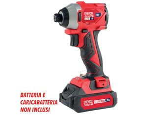 Avvitatore a impulsi a batteria 18v only1 - BATTERIA E CARICABATTERIA NON INCLUSI, velocità variabile, meccanismo di percussione automatico, attacco quadrato1/2', portai...