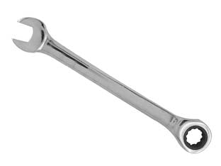 Chiave combinata a cricchetto professionale - mm.19x19 - materiale CR-V, cricchetto 72 denti, testa fissa