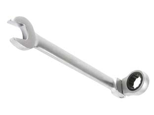 Chiave combinata a cricchetto a snodo serie pz.6 cr-v - in serie da pz.6 da 8x8 a 19x19 - materiale CR-V, cricchetto 72 denti, testa pieghevole