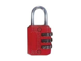 Lucchetto a combinazione 3 cifre - mm.14 - rosso - in ABS e lega di zinco