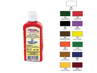 Colorante universale concentrato tintorel N.140 ml.50 giallo cromo - colorante universale concentrato professionale, ideale per colorare, mediante mescolazione, idropitture decorative a base di ...