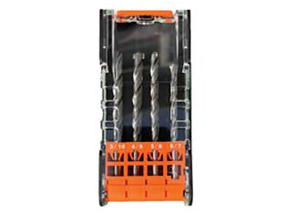 Punte hss in set da 10 pezzi - misure: ø mm.1-2-3-4-5-6-7-8-9-10 - corpo e punta acciaio HSS 4241, forgiata a rullo, finitura lucida