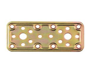 Piastra di giunzione pesante dritta larghezza mm.50 art.770 - mm.160x50 - spessore mm.2,2 - in acciaio tropicalizzato