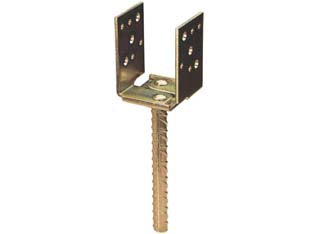 Staffa a pavimento con perno regolabile per trave art.788 - mm.60-140 - spessore mm.5 - in acciaio tropicalizzato