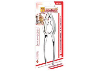 Schiaccianoci tradizionale linea super 139 - in acciaio cromato, rompinoci doppio passo