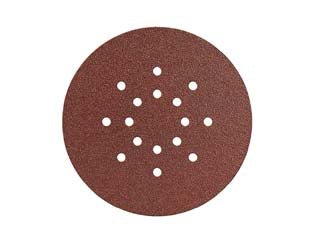Dischi carta abrasiva forata con velcro per rotorbitali Ø mm.225 - grana p80 confezione da 50 pz. - ø mm.225 fissaggio a strappo