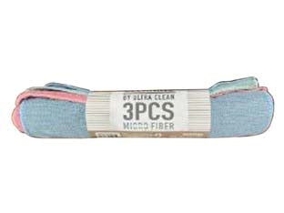 Panno in microfibra per polvere - cm.30x30 - set pezzi 3, microfibra: poliestere 100%, peso 230gr./mq.