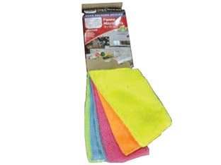 Panno in microfibra multiuso - cm.30x35 - set da pz.5, microfibra: poliestere 80%, poliammide 20%, 250 gr./mq.
