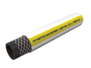 Tubo gas metano refittex mt.50 - ø mm.13x19,7 IMQ UNI 7140 - tubo in PVC con rinforzo tessile in poliestere ad alta tenacità, adatto per l'installazione di fornelli a gas, ideale per app...