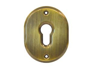 Bocchetta ovale in ottone brunito per cilindri sagomati 316l - mm.70x90h spessore mm.4 - con trattamento di elettrocataforesi per una più lunga durata di utilizzo