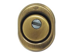 Defender 325 atra in ottone brunito - mm.50x25h interasse mm.31 - per serrature atra, corpo in acciaio carbonitrurato e zincato, durezza 60 Hrc, protezione entrata chiave in acciaio carbonitr...