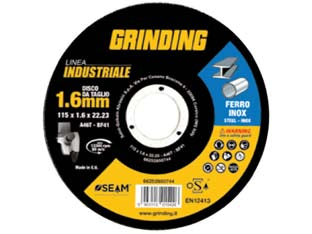 Dischi da taglio sottile per ferro/inox Ø mm.230 linea industriale - ø mm.230x2,0 foro 22,2 da taglio per ferro/inox - abrasivo all'ossido di alluminio, esente da ferro, zolfo e cloro, taglio veloce, preciso e confortevole