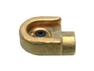 Testina per ingrassatori - attacco filetto femmina 10x1 - testina a gancio ingrassatori esagonali, ottone, innesto a gancio