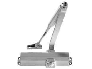 Chiudiporta aereo is20 3711 argento - c/fermo, mm.205x53x46h. (371101003) - forza variabile di chiusura EN 2/3, per tutti i tipi di porta con peso fino a kg.80 e fino a mm.950 di larghezza, velocità di...