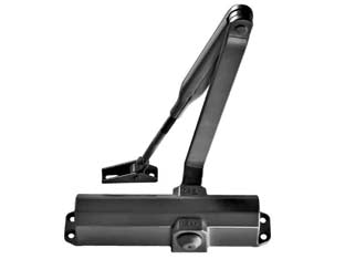 Chiudiporta aereo is20 3711 nero - s/fermo, mm.205x53x46h. (371100005) - forza variabile di chiusura EN 2/3, per tutti i tipi di porta con peso fino a kg.80 e fino a mm.950 di larghezza, velocità di...