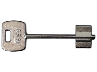 Chiave grezza doppia mappa 990802 - in ottone nichelato, per serrature serie 261, 263, 661, 663, 961, 963