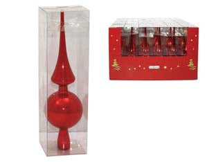 Puntale per albero di natale cm.25 colore rosso - Nessuna Descrizione per questo prodotto