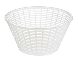 Fuscella per ricotta gr.2000 con bordo mm.5 - ø superiore cm.20,3 - ø inferiore cm.12x10h. - per uso alimentare