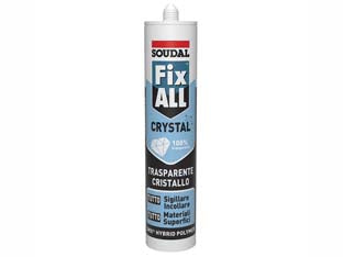 Sigillante adesivo fix all crystal - ml.290 trasparente - sigillante adesivo in cartuccia basato sulla tecnologia MS Polymer ideale per l'incollaggio e la sigillatura sia all'interno ...