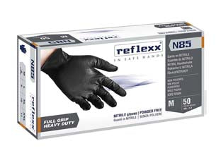Guanto in nitrile grip 3d gr.8,4 senza polvere nero - tg.L in conf. da 50 pz. - colore nero, senza polvere, superficie testurizzata 3D a diamante, gr.8,4, mm.240, AQL 0.65, D.P.I. di III Cat. Reg. UE 2016/...