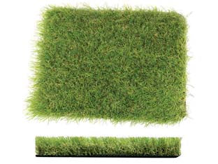 Prato sintetico garden mm.30 - cm.100h. in rotoli da mt.5 - colore verde con fori di drenaggio, spessore mm.30, confezionato in sacchi plastificati di colore arancione