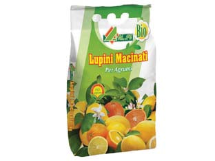 Lupini macinati per agrumi - kg.1 in sacco - ammendante semplice non composto a base di lupini macinati, Azoto (N) organico 4%, organico naturale di originie vegetale, id...