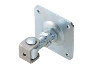 Cardine a saldare regolabile zincato con cavallotto e piastra art.378 - mm.30x41x81 M18 - in acciaio zincato