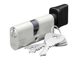 Doppio cilindro ovale in alluminio con pomolo 143p -mm.60 centrato (30x30) (143.30.30P) - corpo in alluminio ad alta resistenza, barilotto in ottone nichelato con guida, perni e controperni in acciaio inox, molle in...