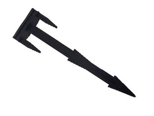 Chiodo ferma telo in nylon e fibra di vetro nero - mm.165 - testa mm.45x25 - conf. pz.100 - adatto per fissaggio al terreno di reti e teli pacciamatura