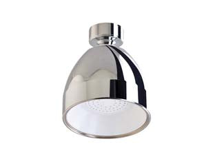 Soffione doccia in abs cromato 1/2 femmina bianco - snodo in ottone, economizzatore amovibile cromato/bianco, in blister